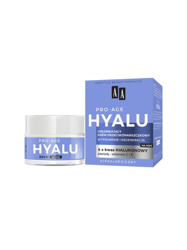 AA Hyalu Pro-Age anti-wrinkle firming night face cream 50 ml