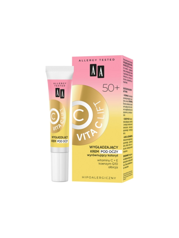 AA Vita C Lift 50+ smoothing eye cream evening out the color 15 ml