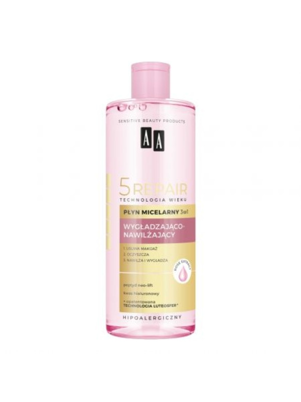 AA Technology of Age 5 Repair 3in1 verzachtende en hydraterende micellaire vloeistof voor het gezicht 400 ml