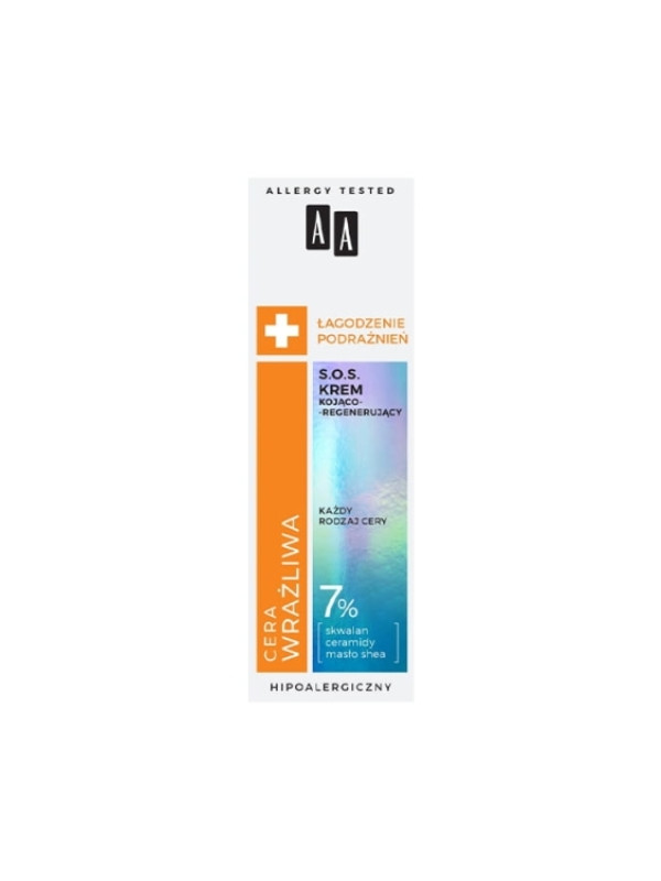 AA Sensitive Skin Soothing and regenerating SOS Face cream 50 ml