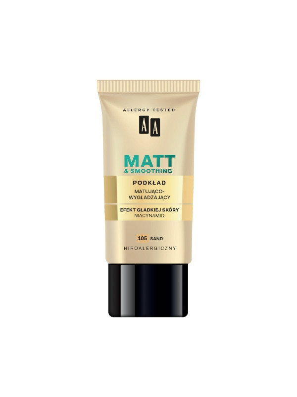 AA Make Up Matt Matterende en gladmakende gezichtsfoundation /105/ Sand 30 ml