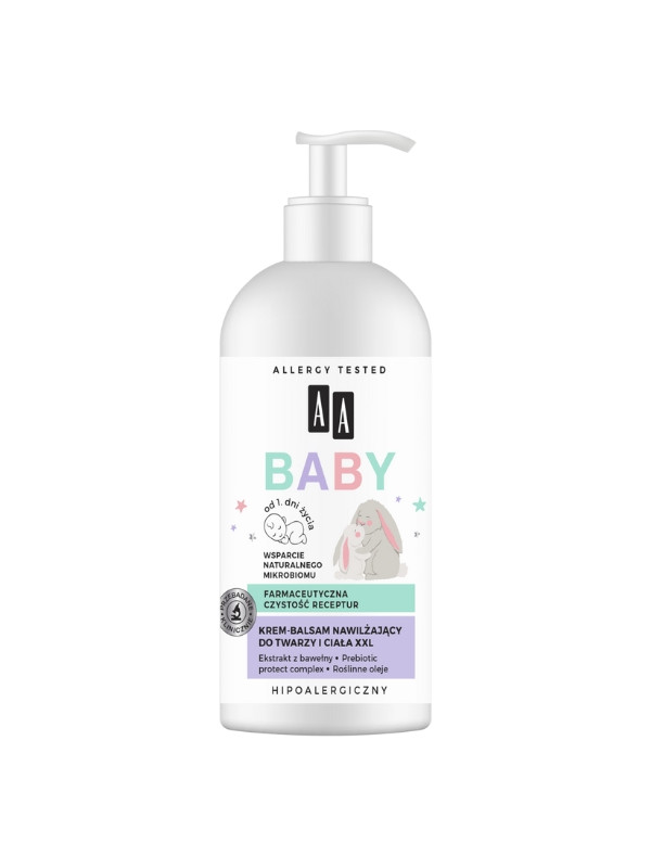 AA Baby vochtinbrengende crème-balsem voor gezicht en lichaam 275 ml