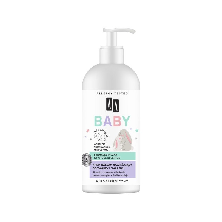 AA Baby vochtinbrengende crème-balsem voor gezicht en lichaam 275 ml