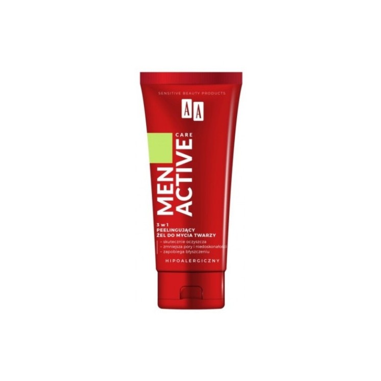 AA Men Active Care 3in1 peeling face wash gel 150 ml