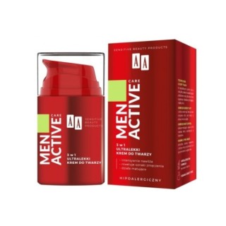 AA Men Active Care 3in1 ultralichte gezichtscrème 50 ml