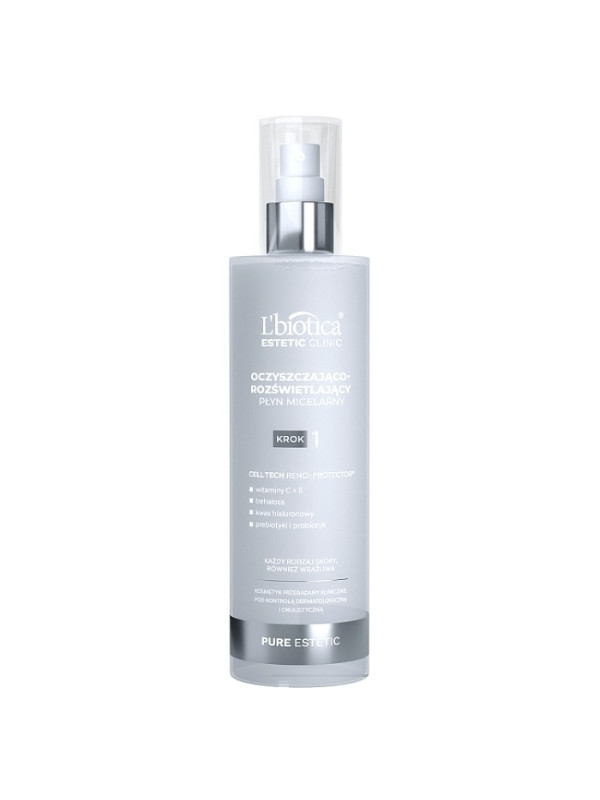 L'biotica Pure Estetic reinigende und aufhellende Mizellenflüssigkeit 200 ml