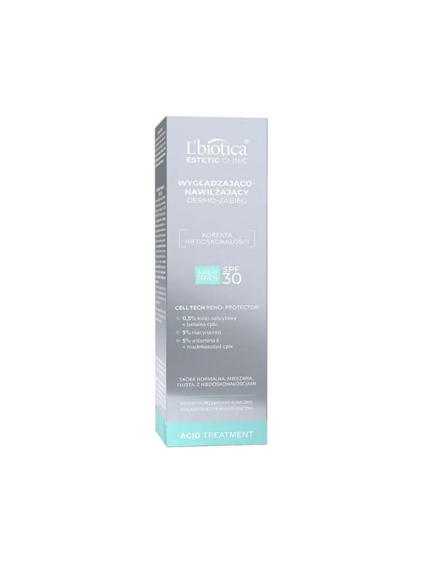 L'biotica Acid Treatment Dermo - behandeling SPF30 gladmakende en hydraterende gezichtscrème 35 ml