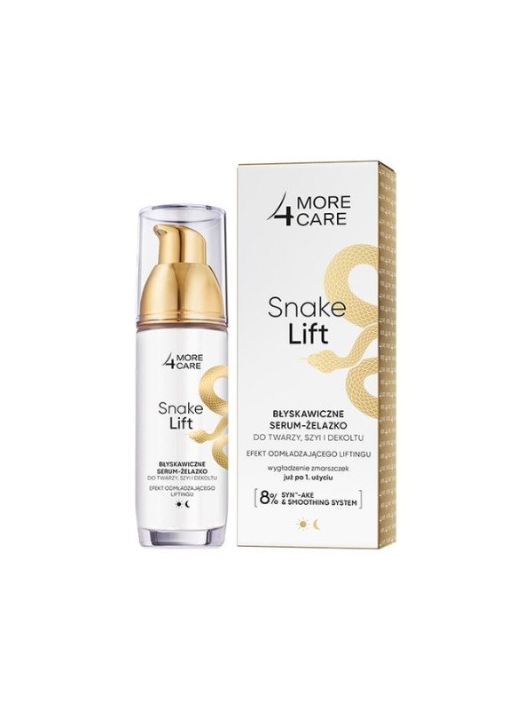 More 4 Care Snake Lift instant Serum - ijzer voor gezicht, hals en decolleté 35 ml