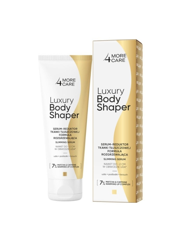 More 4 Care Luxury Body Shaper wärmendes Serum – Fettgewebereduzierer für Oberschenkel, Gesäß und Bauch, 150 ml