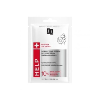 AA Help instant facial compress mask on fabric, intensely soothing, 18 ml