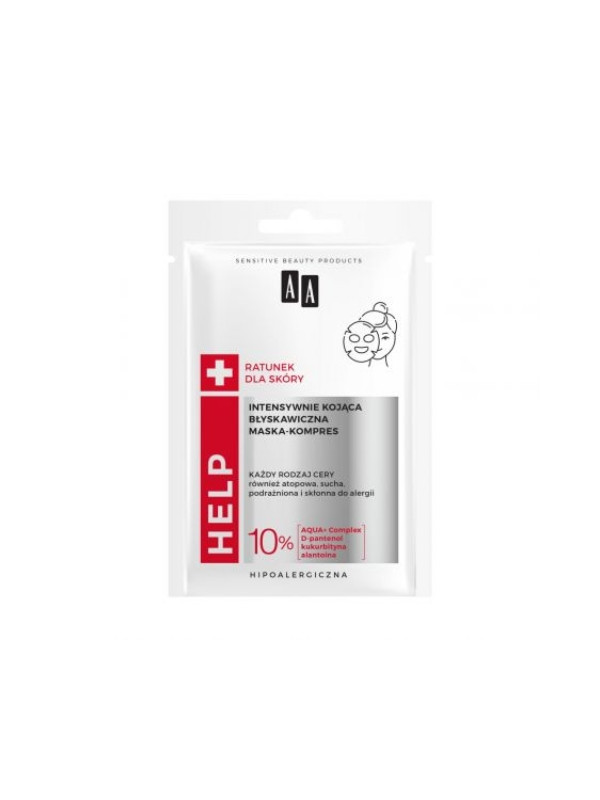 AA Help instant gezichtscompressiemasker op stof, intens verzachtend, 18 ml