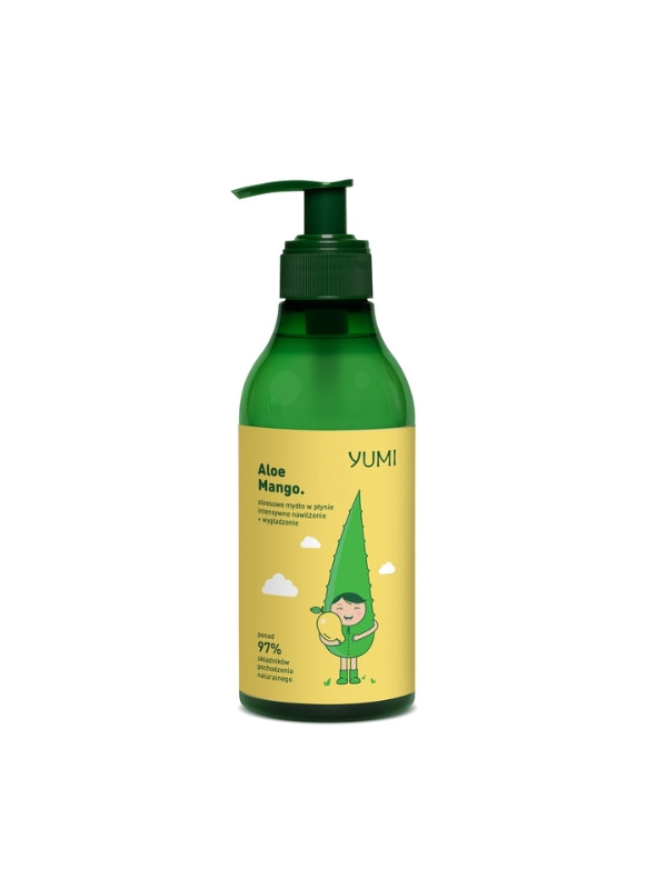 Yumi aloë vloeibare handzeep intens hydraterende Mango 300 ml