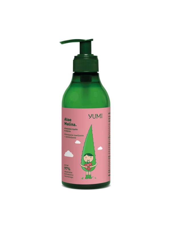 Yumi Aloe Flüssige Handseife, intensiv feuchtigkeitsspendend, Himbeere, 300 ml