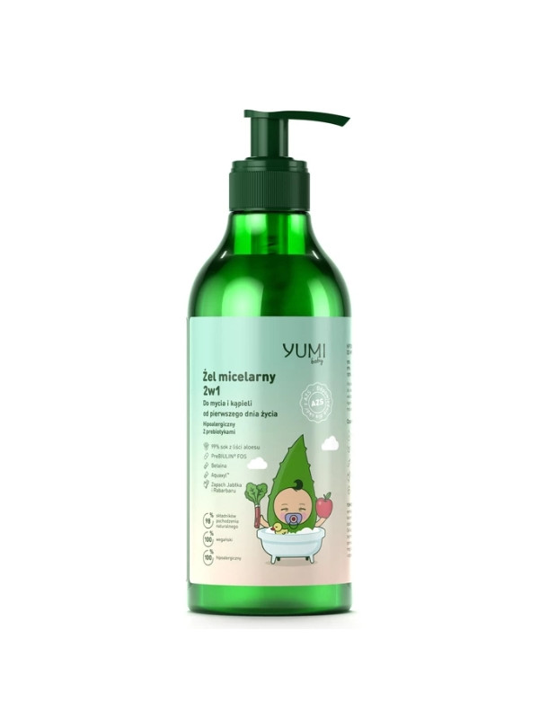 Yumi Baby AZS 2in1 micellaire gel voor wassen en baden vanaf de eerste levensdag 400 ml