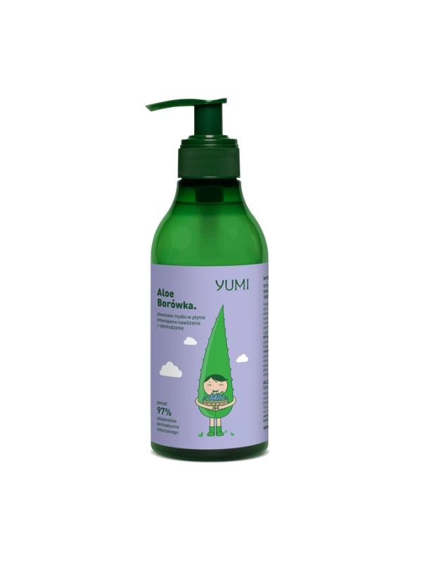 Yumi Aloe Flüssige Handseife, intensiv feuchtigkeitsspendend, Blaubeere, 300 ml