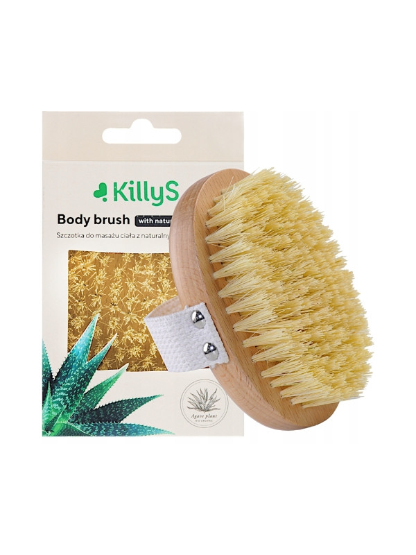 KillyS Body massage brush with natural Agave bristles, 1 piece