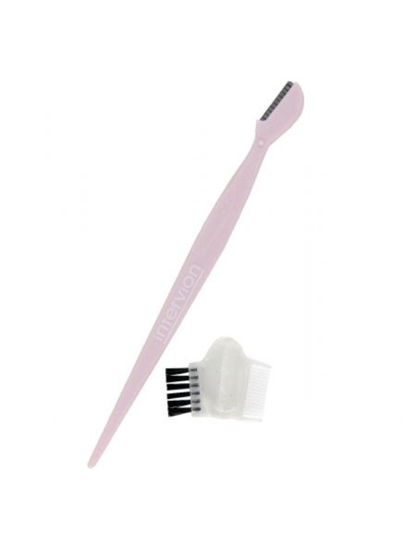 Inter Vion Rose Collection Eyebrow razor with attachment and comb, 1 piece