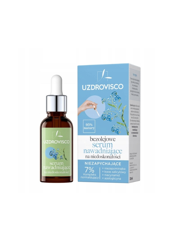 Uzdrovisco oil-free face Serum moisturizing against imperfections 30 ml