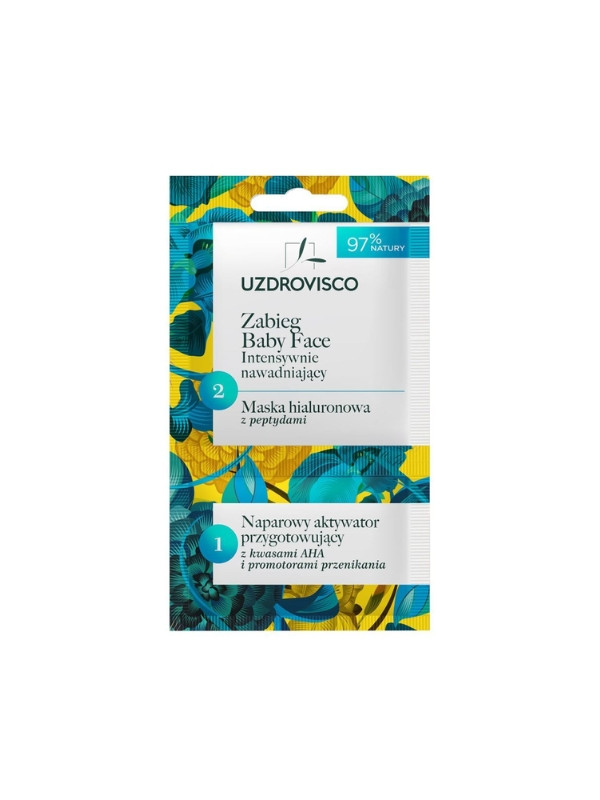 Uzdrovisco Baby Face treatment hyaluronic face mask with peptides 8 ml