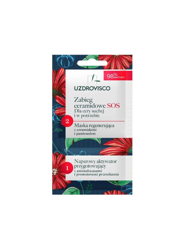 Uzdrovisco Ceramide SOS -Behandlung regenerierende Gesichtsmaske mit Panthenol 8 ml