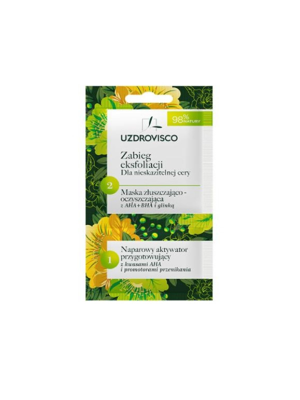 Uzdrovisco Exfoliation and cleansing treatment Facial mask with AHA and BHA acids 8 ml