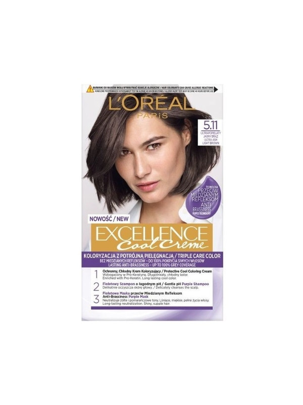 L'oreal Excellence Creme Haarfärbemittel / 5 / Ultra Ash Light Brown