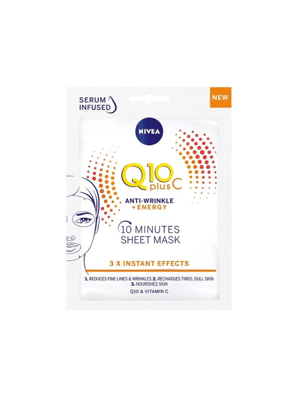 Nivea Q10 plus C 10 minutes Sheet mask 1 piece