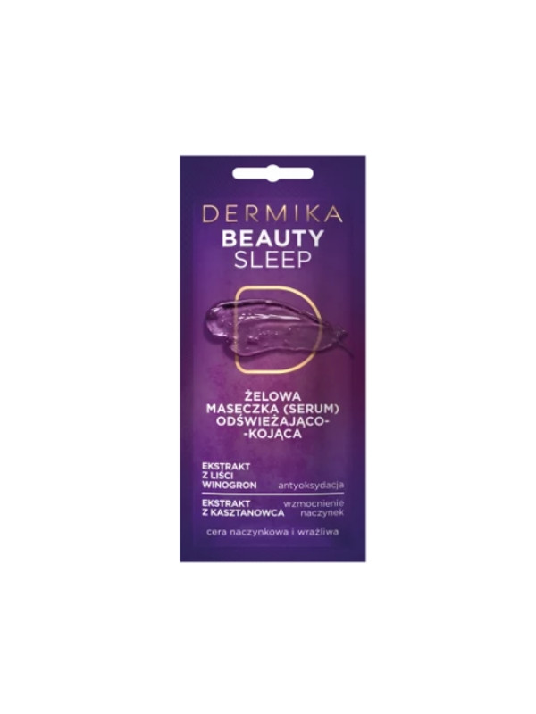 Dermika Beauty Sleep gel mask - refreshing and soothing face serum 7 g