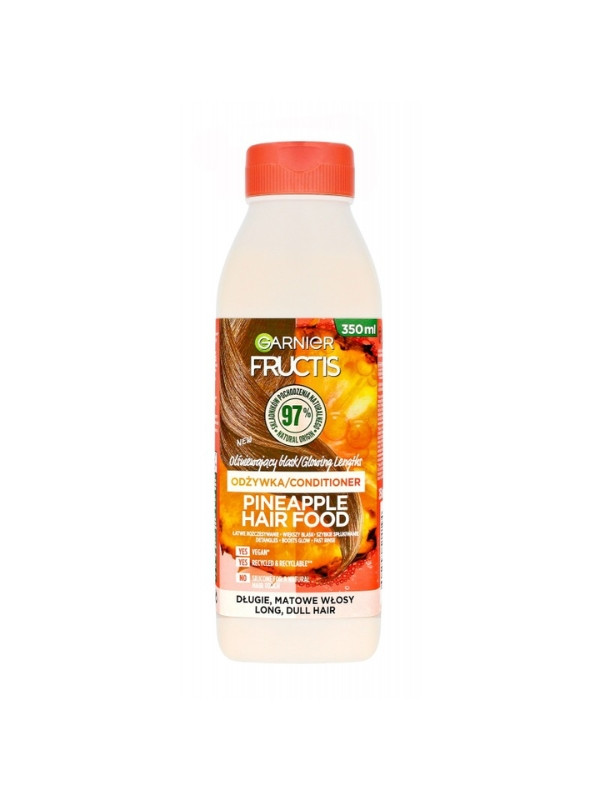 Garnier Fructis Hair Food oogverblindende conditioner voor lang en dof haar Ananas 350 ml