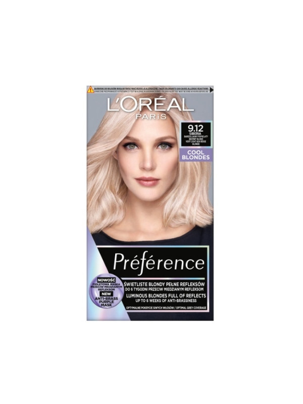 L'oreal Preference Haarfärbemittel /9.12/ Sehr helles Blond