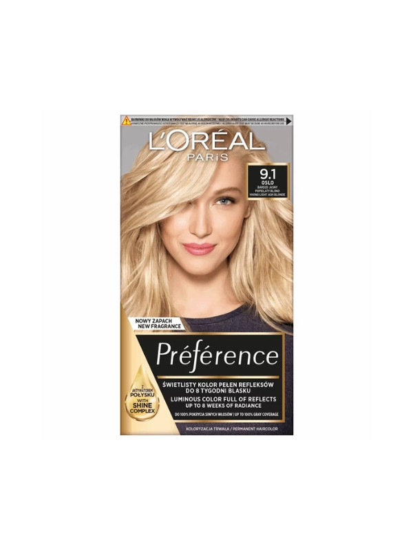 L'oreal Preference Hair dye /9.1/ Very Light Ash Blond