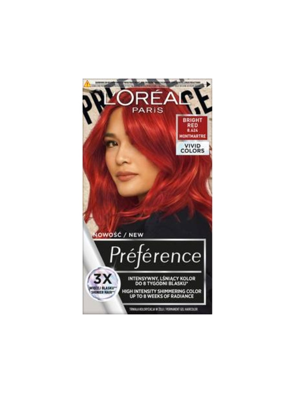 L'oreal Preference Vivid Colors Haarfärbemittel /8.624/ Leuchtendes Red