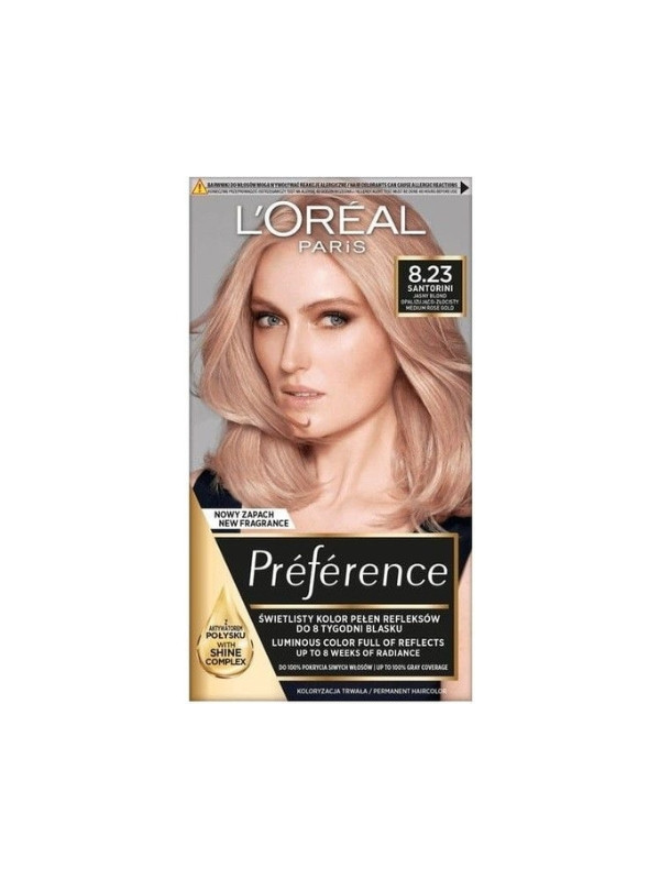 L'oreal Preference Haarverf /8.23/ Blond Opalescent-golden Medium Rose Gold