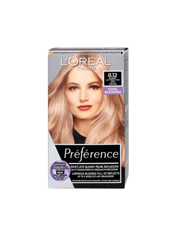 L'oreal Preference Haarfärbemittel /8.12/ Helles Blond