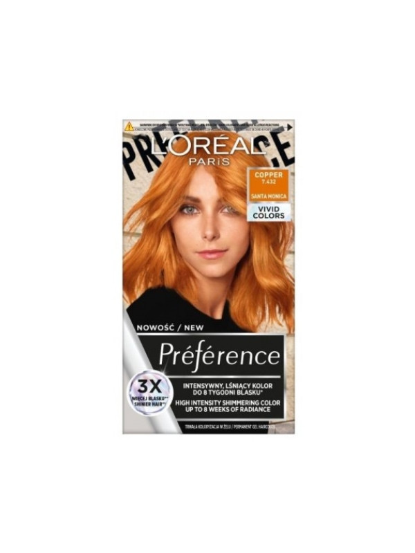 L'oreal Preference Vivid Colors Haarfärbemittel /7.432/ Cooper