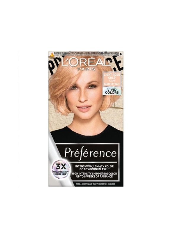 L'oreal Preference Vivid Colors Haarverf /9.023/ Light Rose Gold