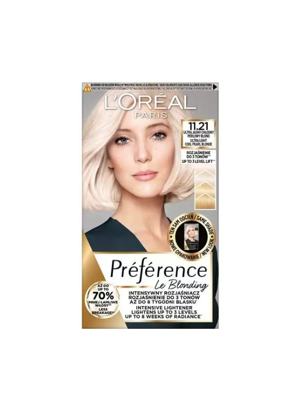 L'oreal Preference Haarverf /11.21/ Ultralicht Cool Pearl Blond