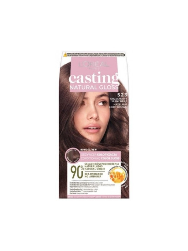 L'oreal Casting Natural Gloss Haarfärbemittel /523/Nuss-Hellbraun