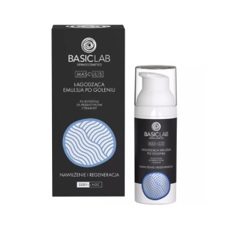 BasicLab Masculis soothing Aftershave emulsion Moisturizing and regeneration 5 % Xylitol and 3% Prebiotics 50 ml