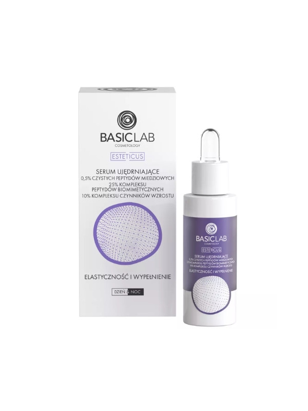 BasicLab Esteticus verstevigend Serum met 5 % zuivere koperpeptiden en 25% biomimetische peptiden 30 ml