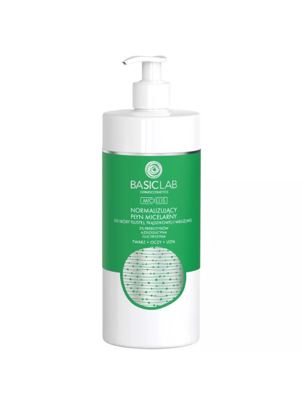 BasicLab Micellis normalisierendes Mizellenfluid für fettige und empfindliche Haut 500 ml