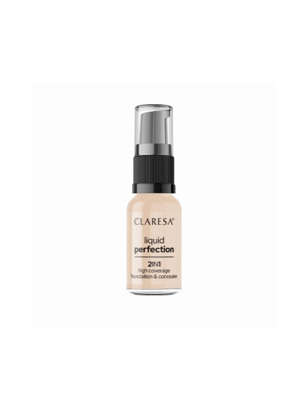 Claresa Liquid Perfection 2in1 Concealer – Foundation /102/ Warm Medium 18 g