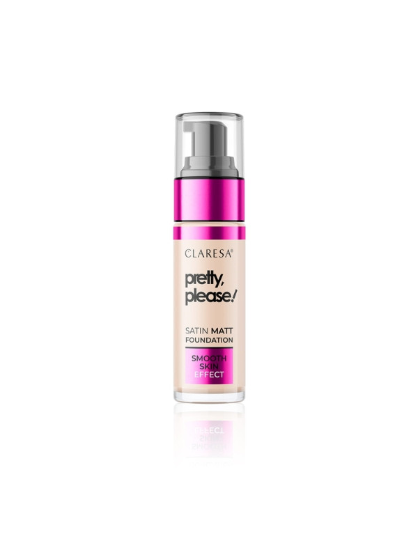 Claresa Pretty, Please! Facial foundation with a satin-matte finish /02/ Light 33 g