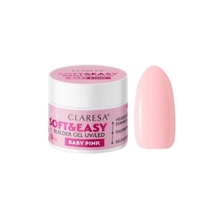 Claresa Soft & Easy Nail Building Gel Baby Pink 45 g