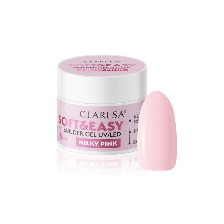 Claresa Soft & Easy Nail Building Gel Milky Pink 45 gr