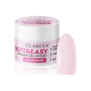 Claresa Soft & Easy Glam Pink nagelopbouwgel 45 g