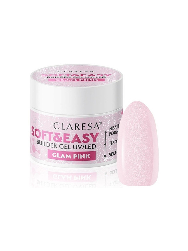 Claresa Soft & Easy Glam Pink Nagelaufbaugel 45 g