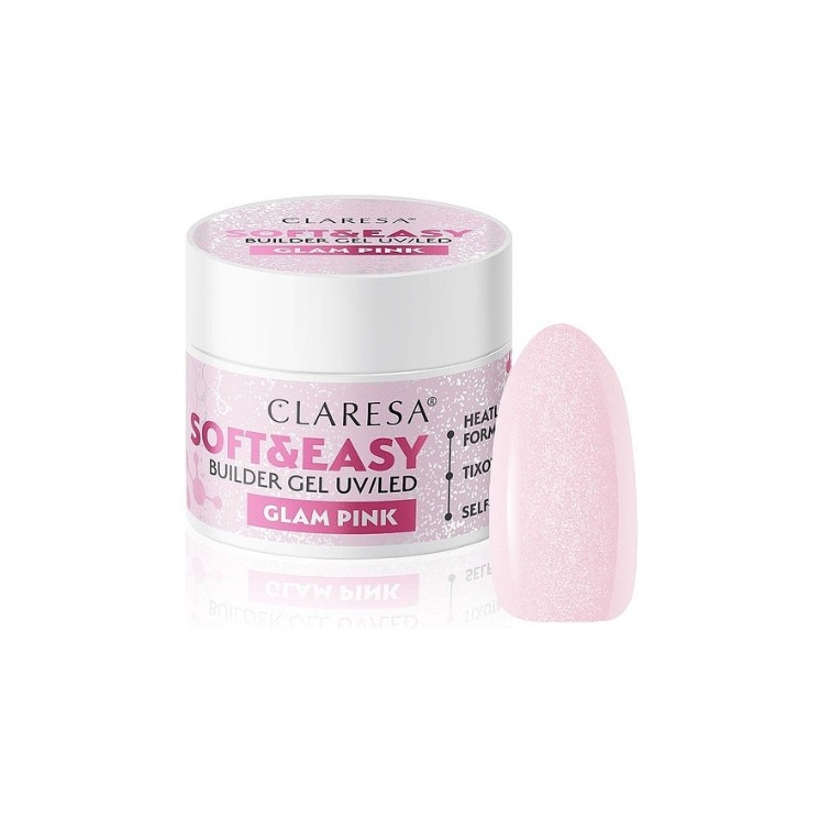 Claresa Soft & Easy Glam Pink nagelopbouwgel 45 g