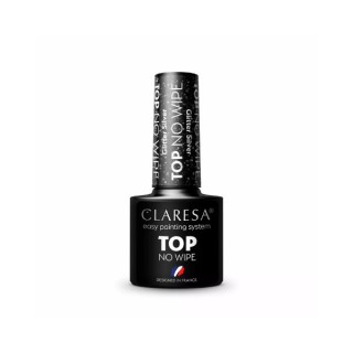 Claresa Top No Wipe hybrid nail top Glitter Silver 5 g