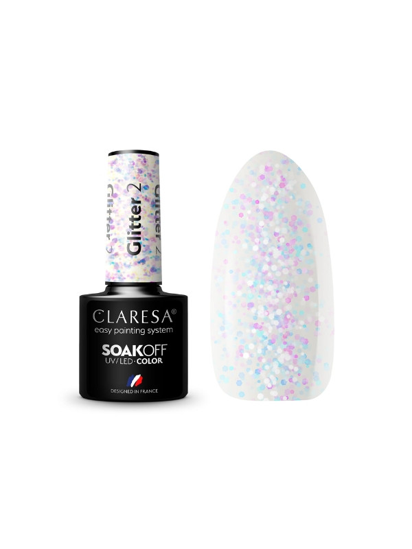 Claresa Glitter Hybrid Nagellack /2/ 5 g